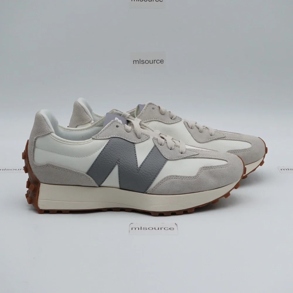 NEW Size 9 Women's New Balance 327 Sneakers U327LT Moonbeam/Shadow Grey - Picture 3 of 10